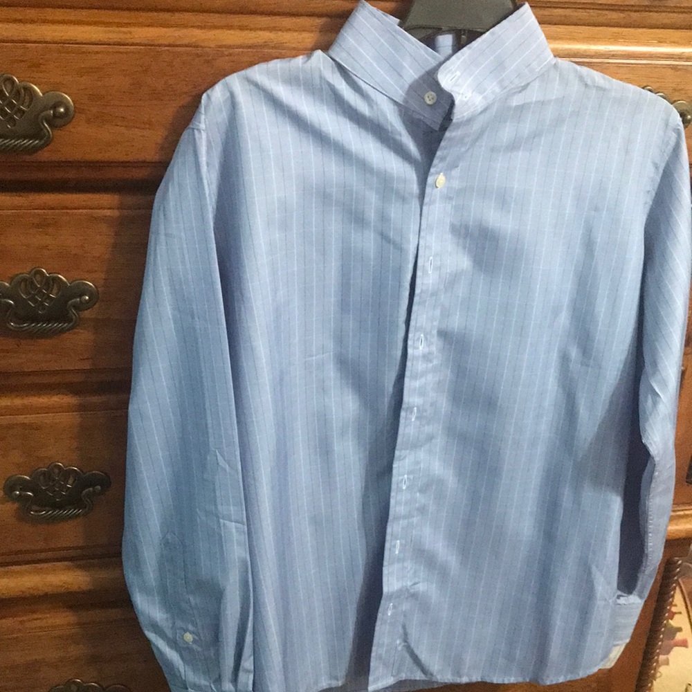 NWT The Tailored Sportsman Light Blue Striped Riding Women Shirts. Sizes 10 & 14